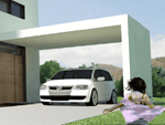 Porche en la entrada - Casas modulares a medida